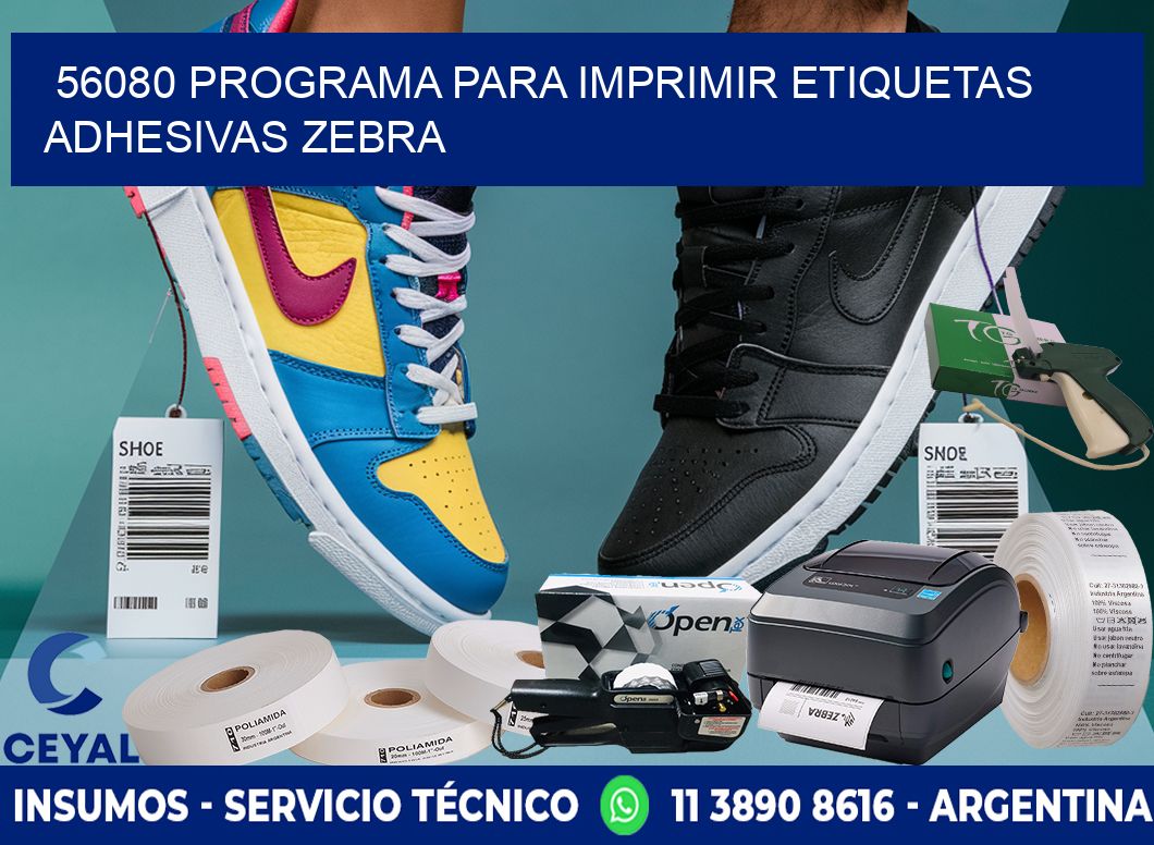 56080 Programa para imprimir etiquetas adhesivas zebra