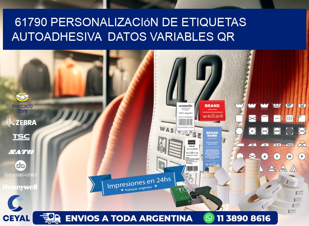 61790 Personalización de etiquetas autoadhesiva  datos variables QR