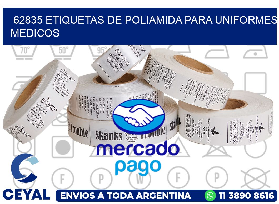 62835 Etiquetas de poliamida para uniformes medicos
