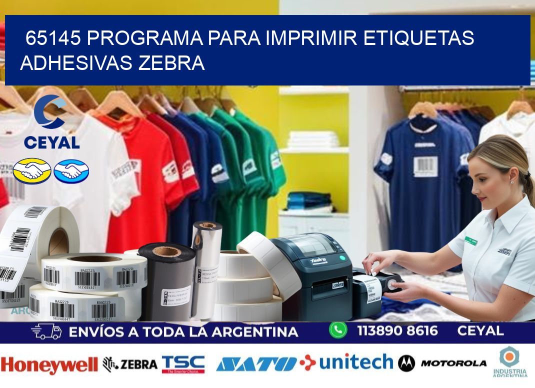 65145 Programa para imprimir etiquetas adhesivas zebra