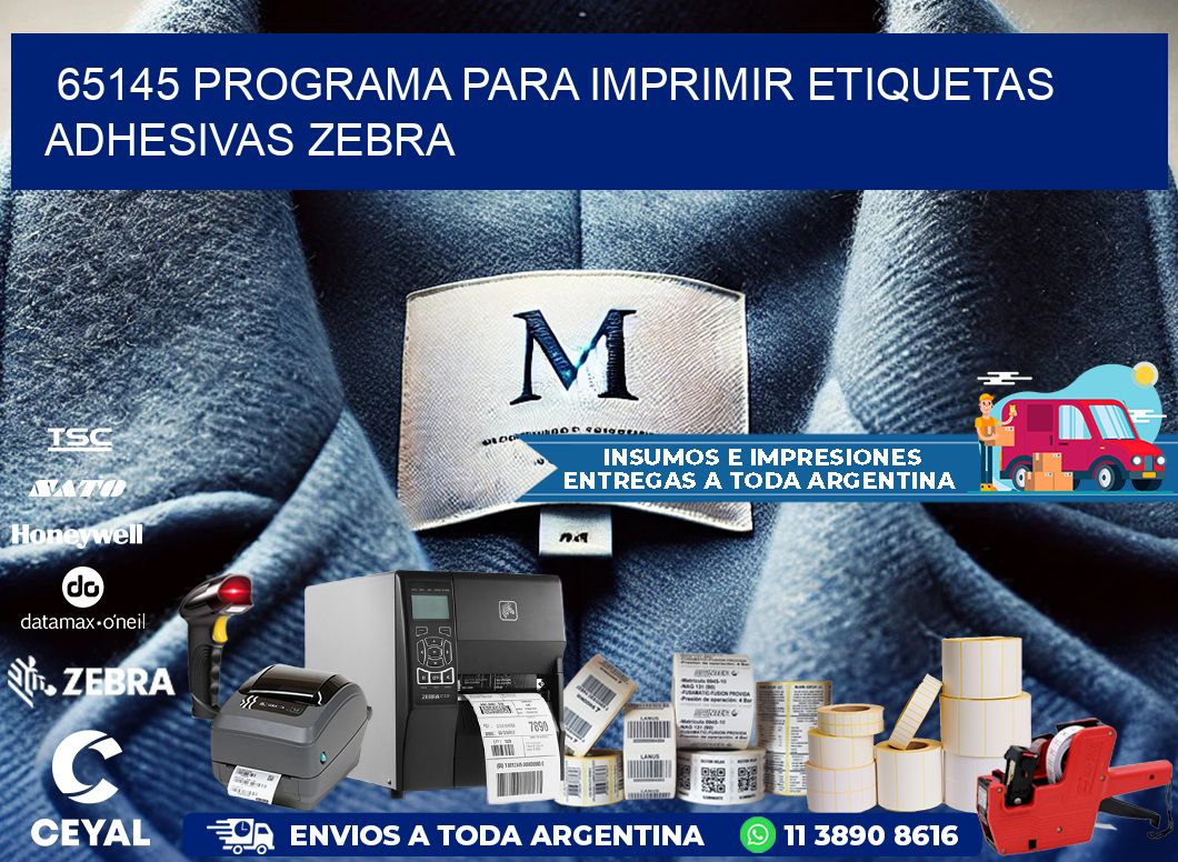 65145 Programa para imprimir etiquetas adhesivas zebra
