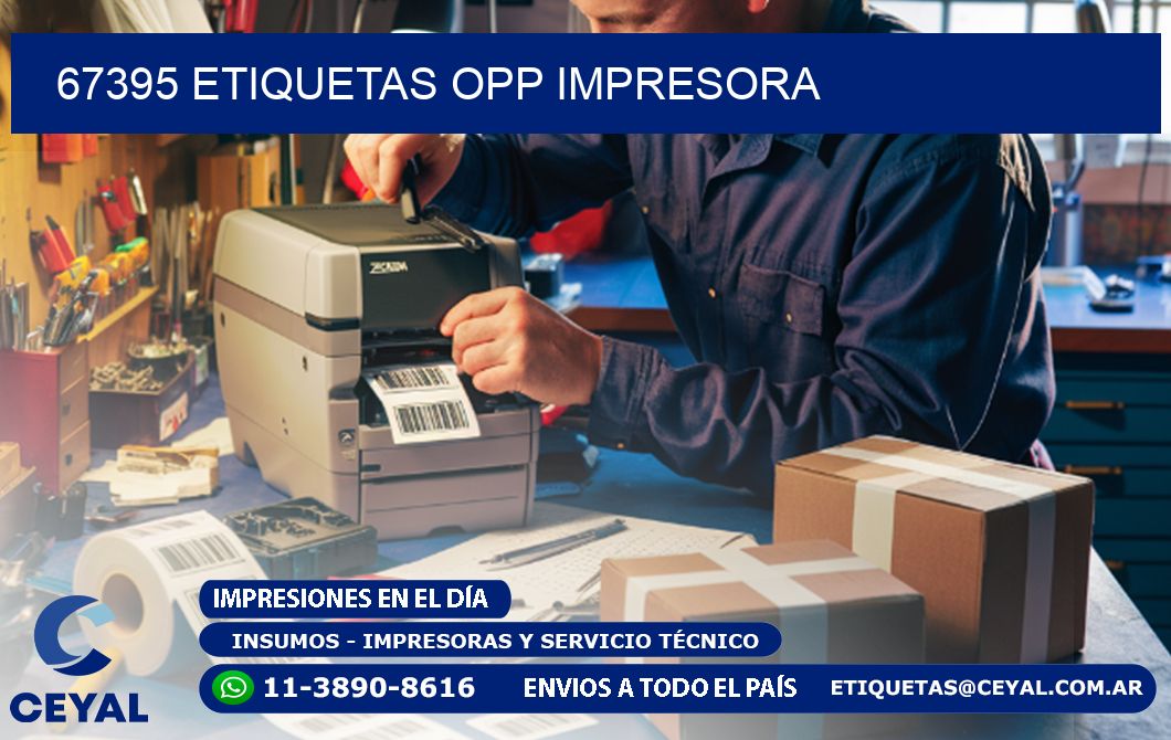 67395 etiquetas opp impresora