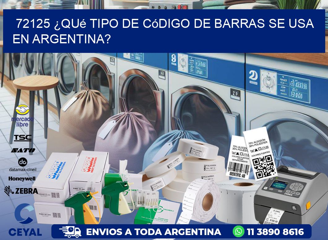72125 ¿Qué tipo de código de barras se usa en Argentina?