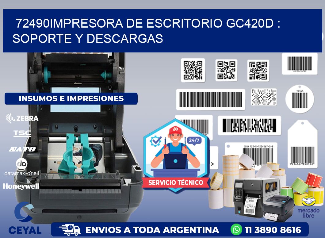 72490impresora de escritorio GC420d : Soporte y descargas