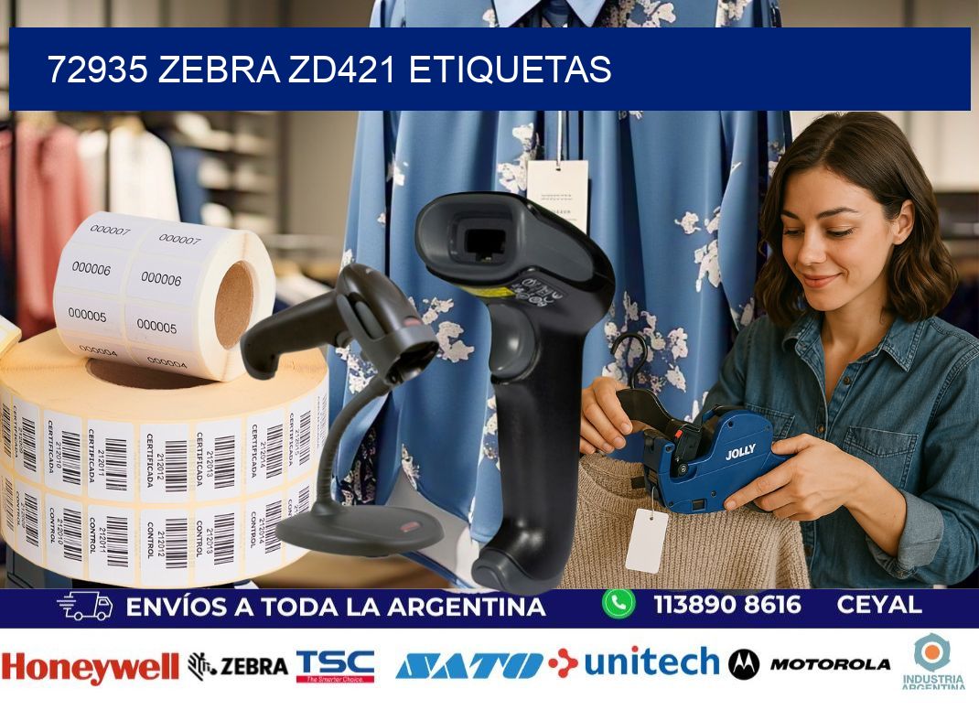72935 Zebra ZD421 etiquetas