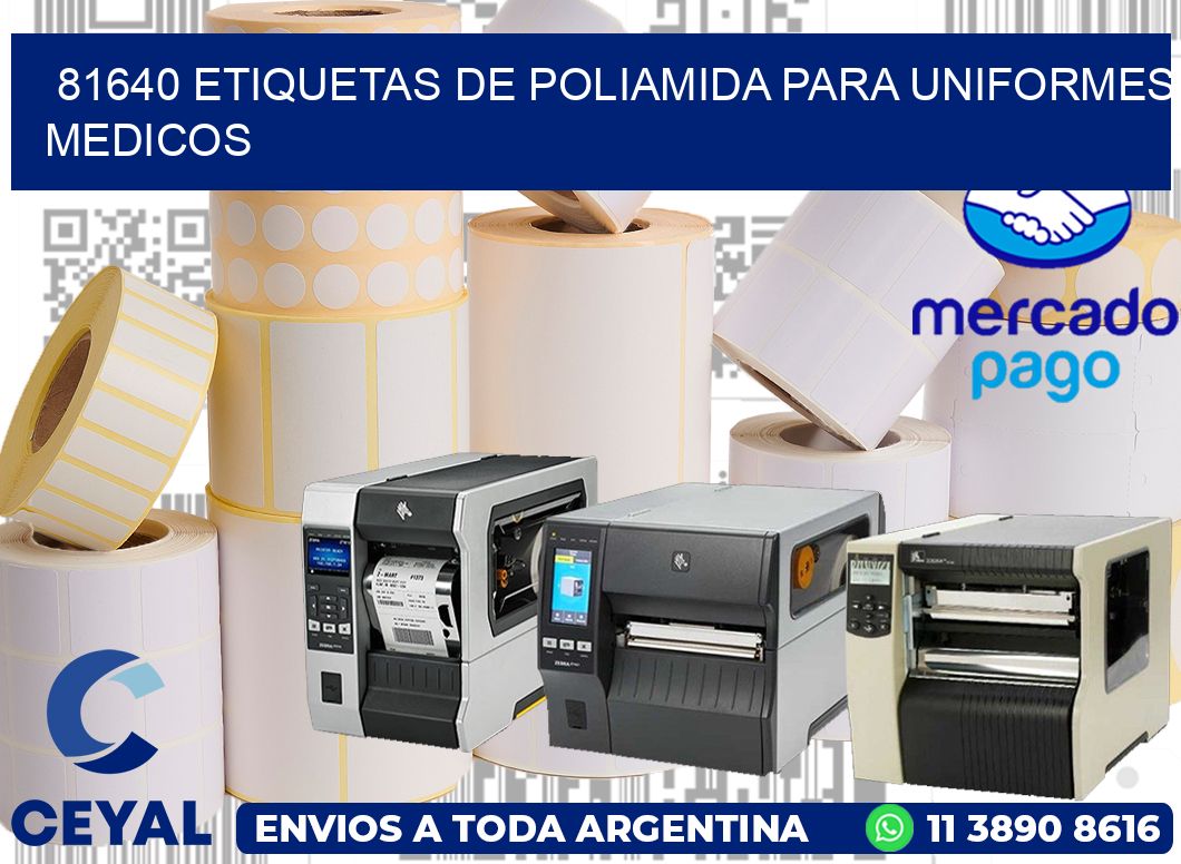 81640 Etiquetas de poliamida para uniformes medicos