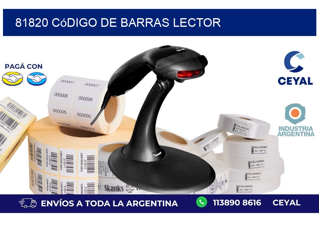 81820 Código de barras lector