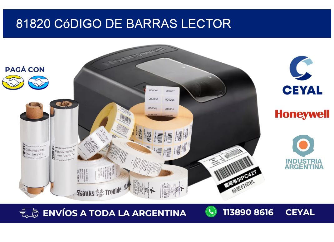 81820 Código de barras lector