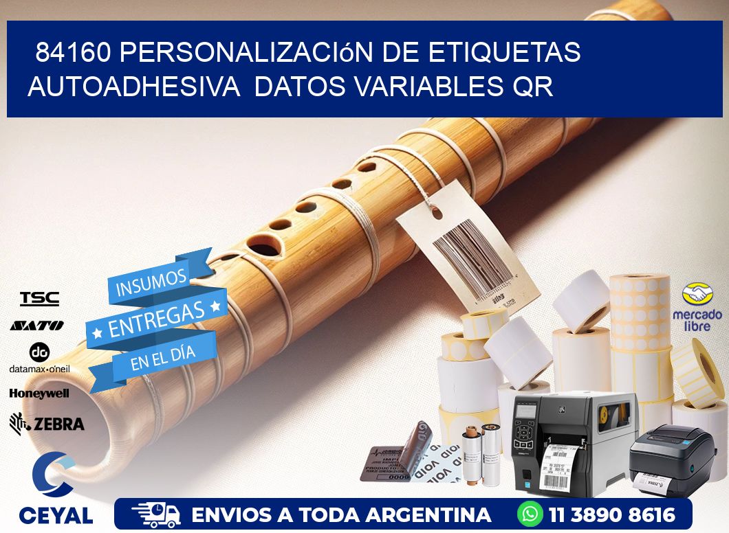 84160 Personalización de etiquetas autoadhesiva  datos variables QR