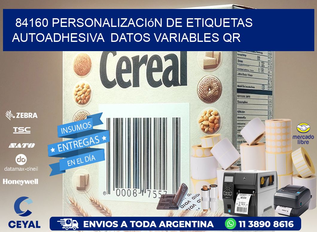 84160 Personalización de etiquetas autoadhesiva  datos variables QR