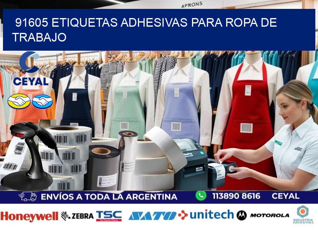 91605 Etiquetas adhesivas para ropa de trabajo