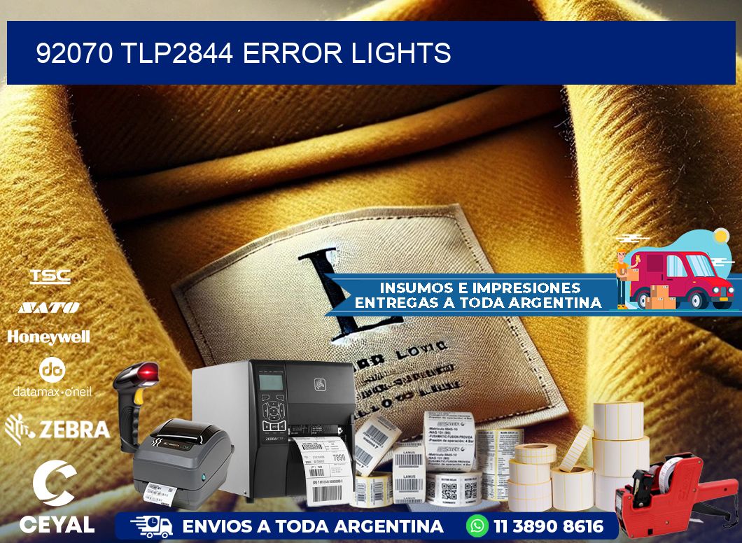 92070 TLP2844 error lights
