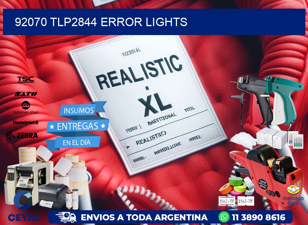 92070 TLP2844 error lights