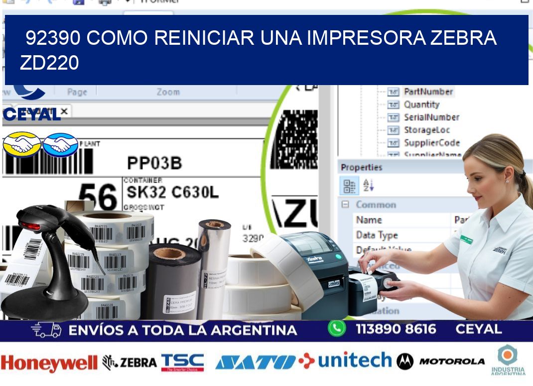 92390 Como reiniciar una impresora Zebra  ZD220