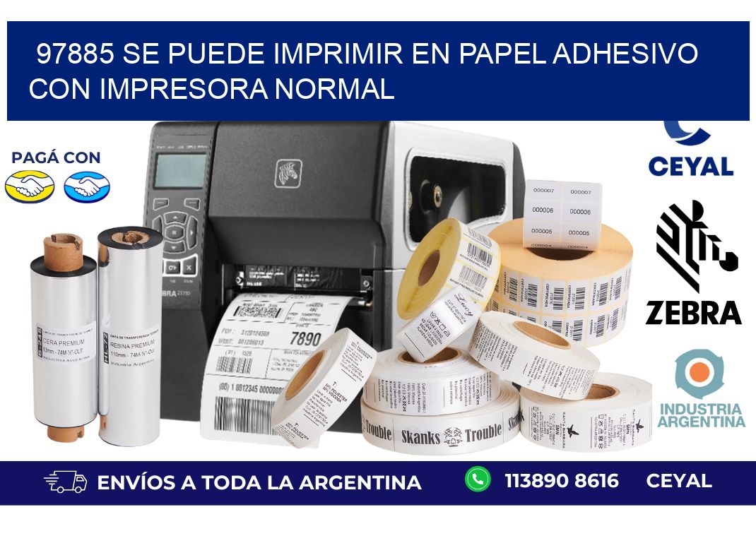 97885 Se puede imprimir en papel adhesivo con impresora normal