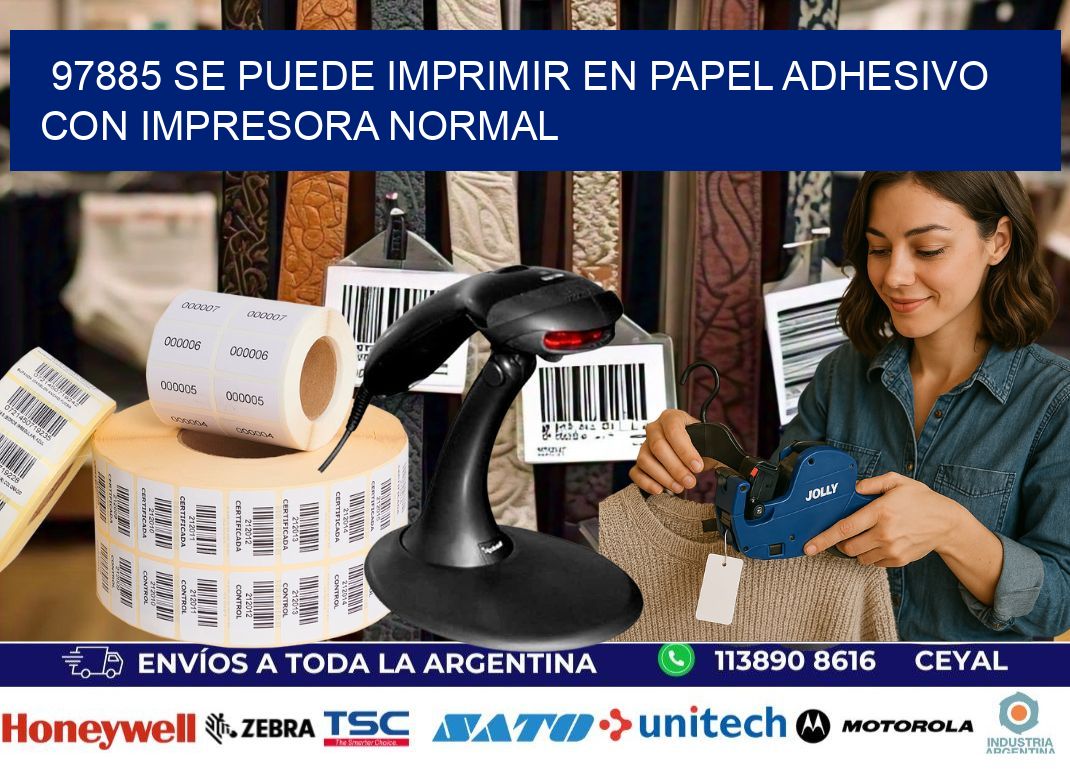 97885 Se puede imprimir en papel adhesivo con impresora normal