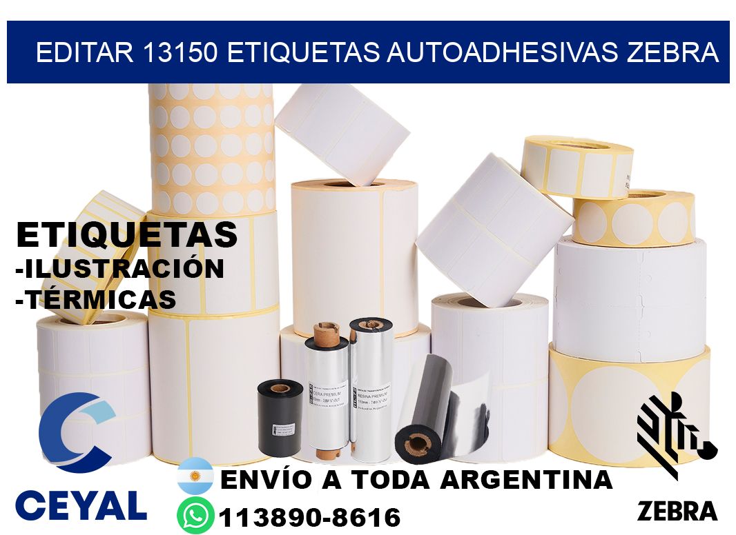 EDITAR 13150 ETIQUETAS AUTOADHESIVAS ZEBRA