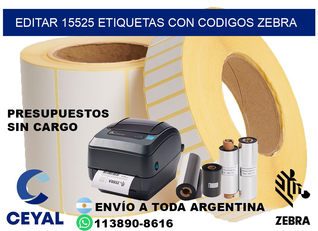 EDITAR 15525 ETIQUETAS CON CODIGOS ZEBRA