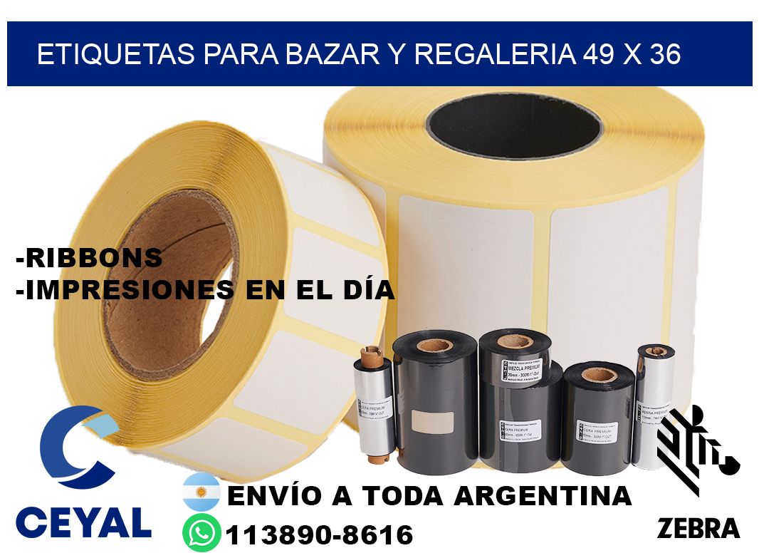 ETIQUETAS PARA BAZAR Y REGALERIA 49 x 36