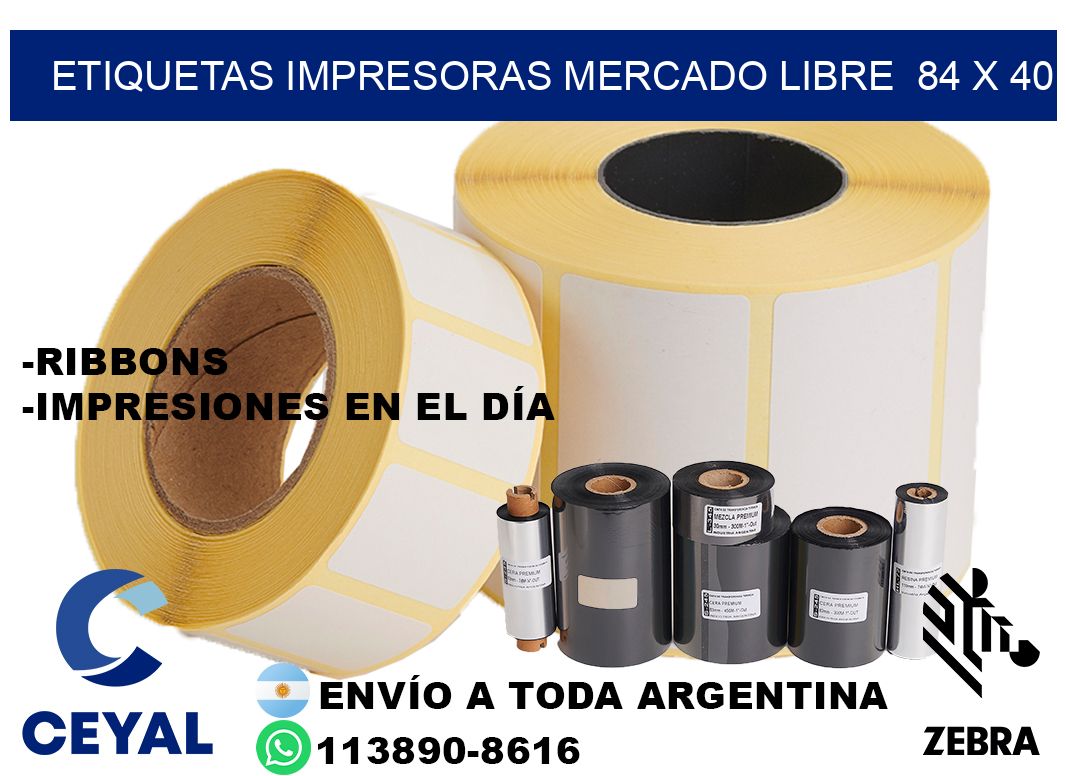 etiquetas impresoras mercado libre  84 x 40