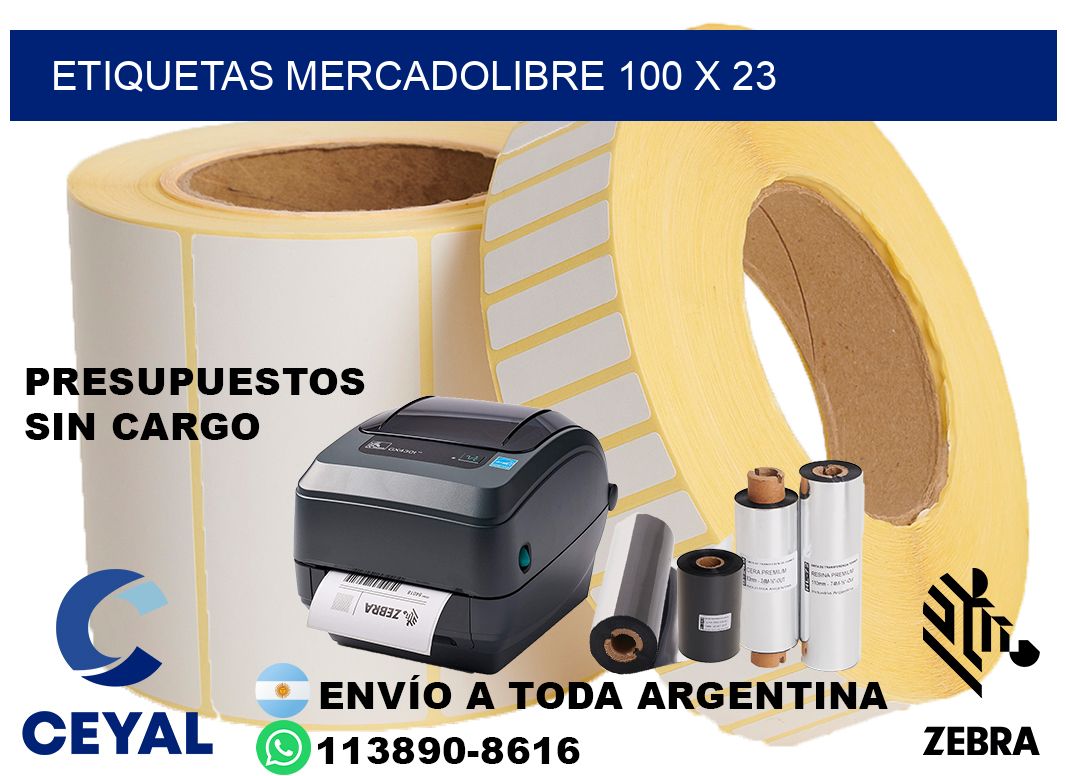 etiquetas mercadolibre 100 x 23