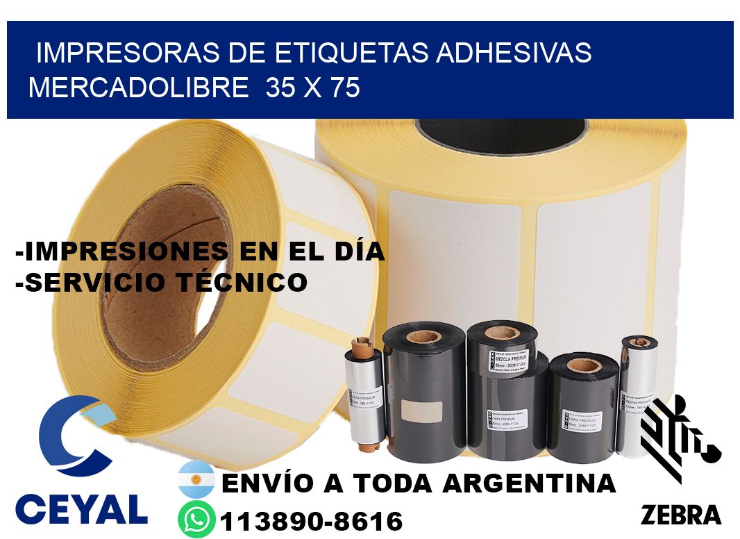 impresoras de etiquetas adhesivas mercadolibre  35 x 75