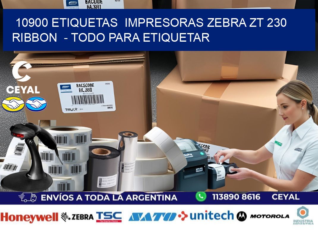 10900 etiquetas  impresoras zebra zt 230 ribbon  - Todo para Etiquetar