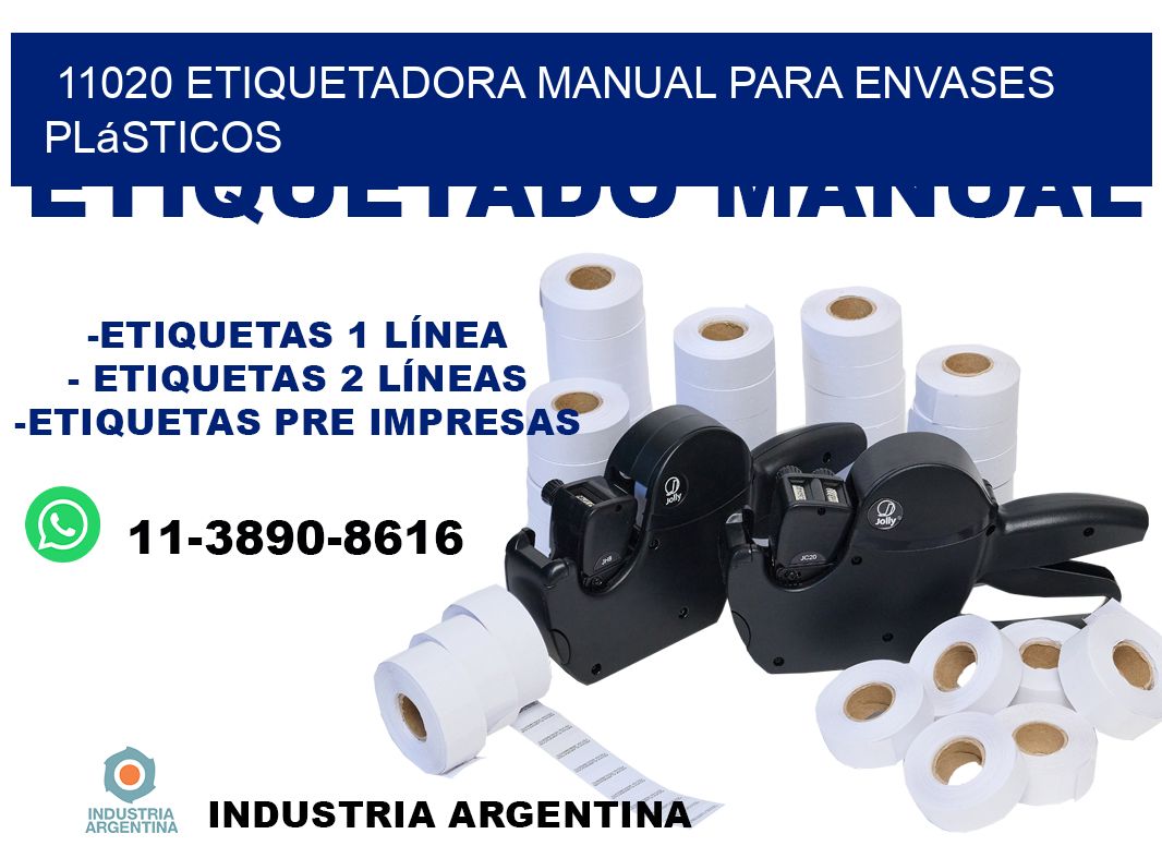 11020 etiquetadora manual para envases plásticos