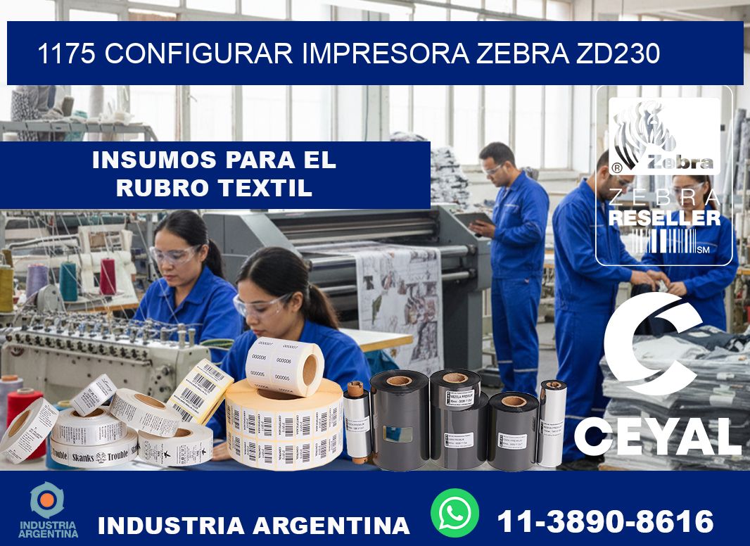 1175 configurar impresora zebra zd230