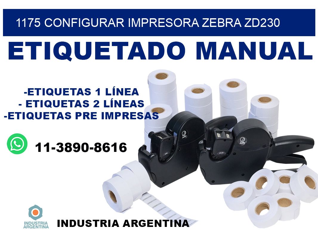 1175 configurar impresora zebra zd230