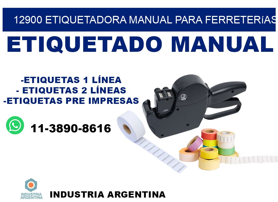12900 etiquetadora manual para ferreterías