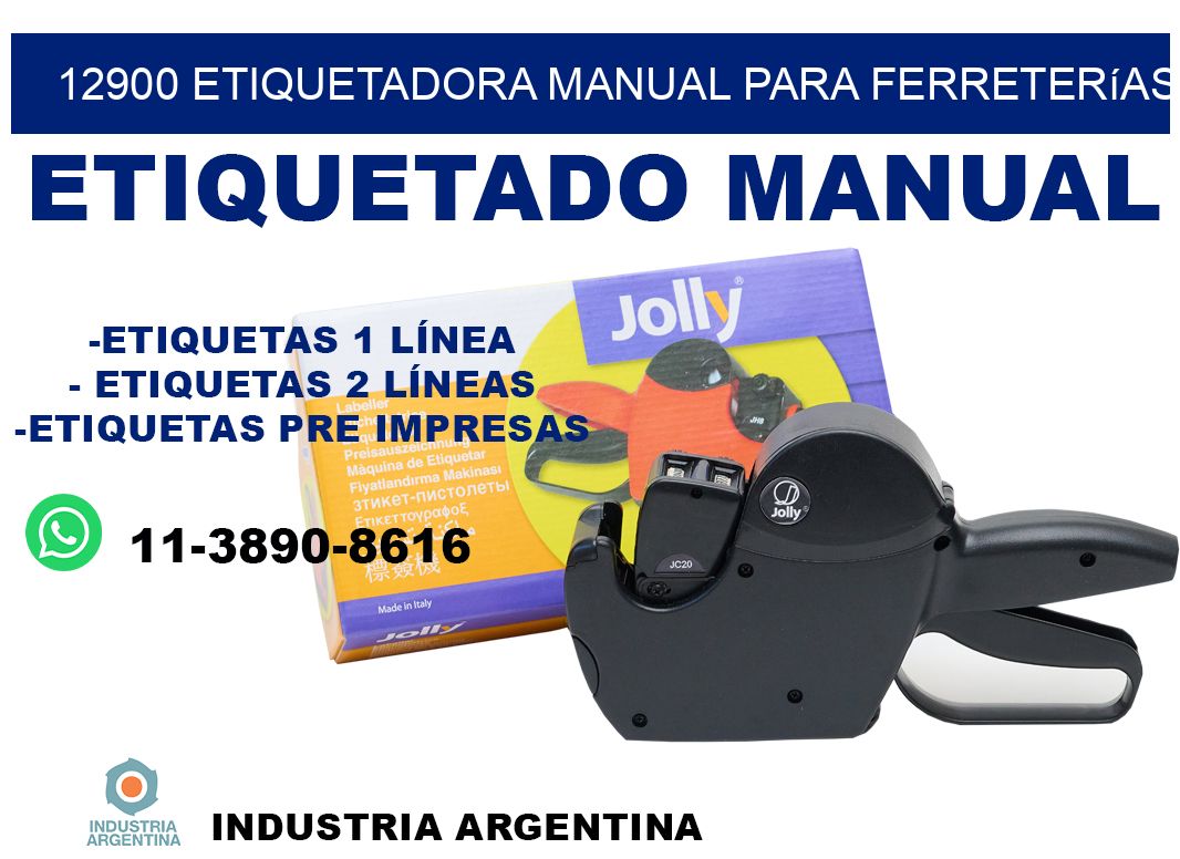 12900 etiquetadora manual para ferreterías