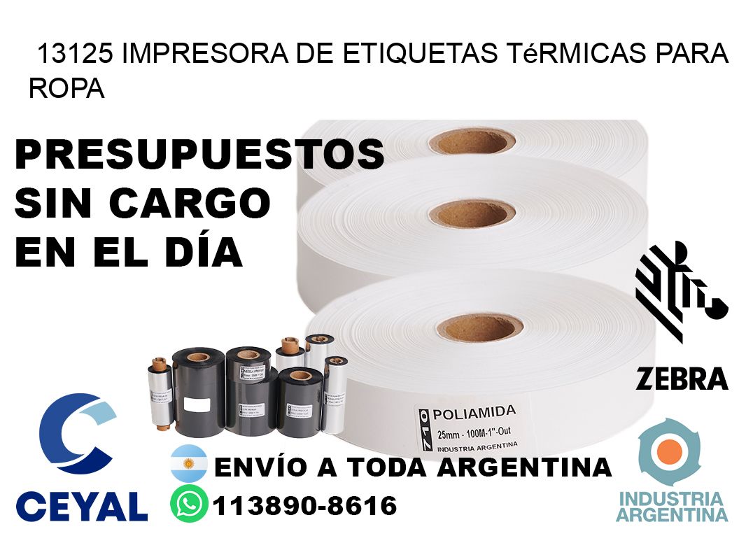 13125 impresora de etiquetas térmicas para ropa