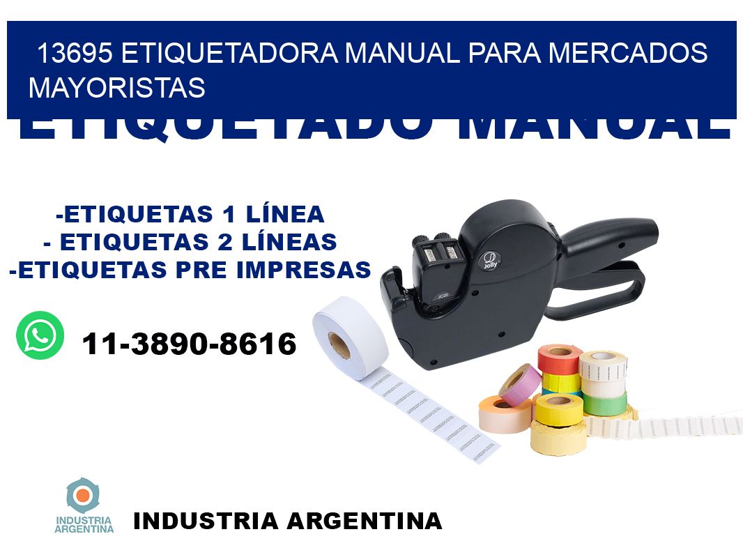 13695 etiquetadora manual para mercados mayoristas