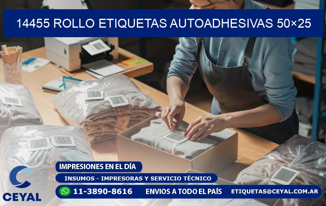 14455 Rollo Etiquetas autoadhesivas 50×25