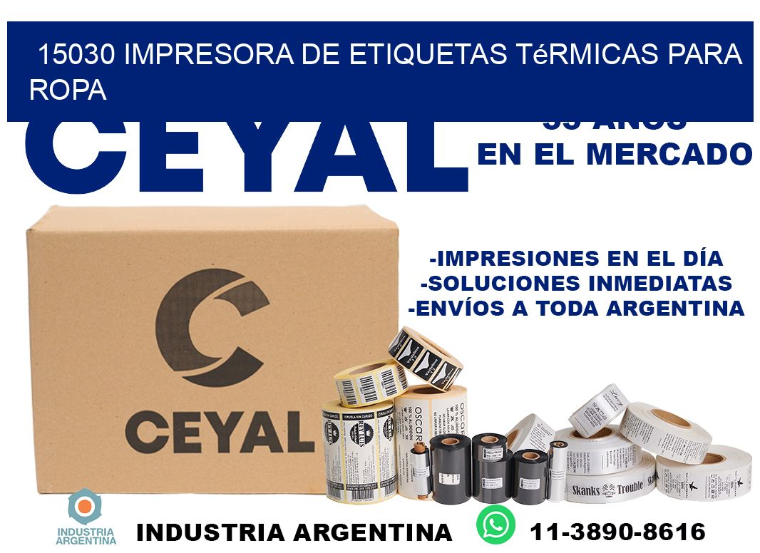 15030 impresora de etiquetas térmicas para ropa