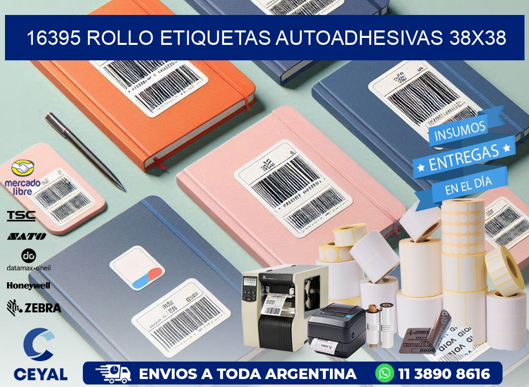 16395 Rollo Etiquetas autoadhesivas 38x38