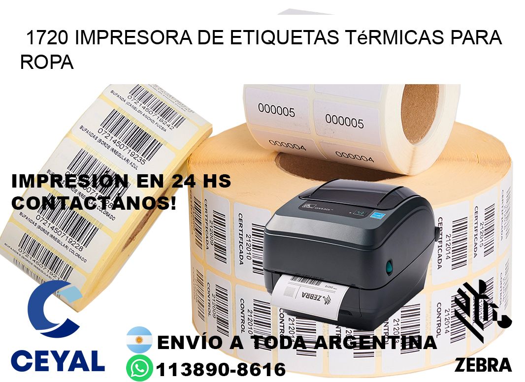 1720 impresora de etiquetas térmicas para ropa