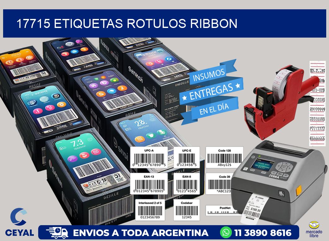 17715 Etiquetas rotulos ribbon