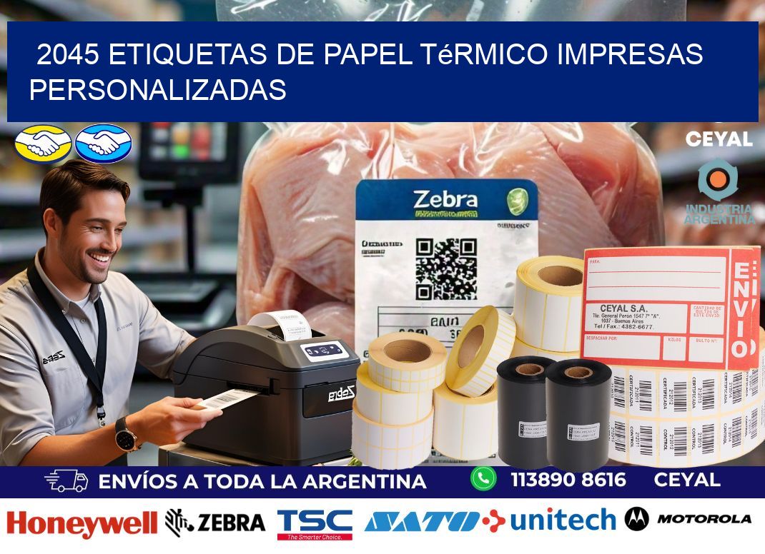 2045 Etiquetas de papel térmico impresas personalizadas