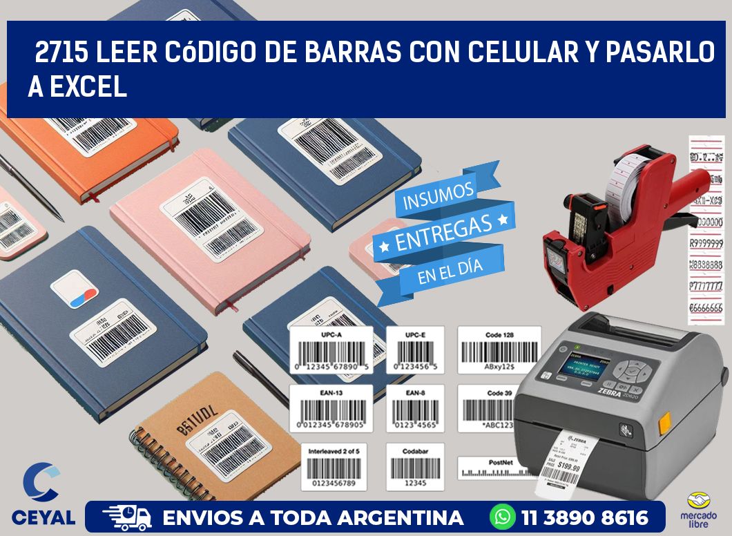 2715 Leer código de barras con celular y pasarlo a Excel