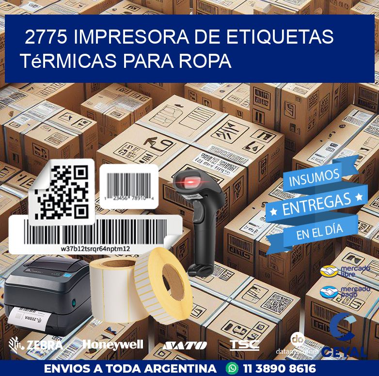 2775 impresora de etiquetas térmicas para ropa