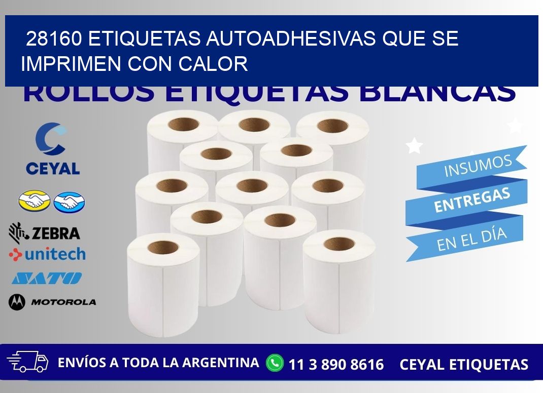 28160 etiquetas autoadhesivas que se imprimen con calor