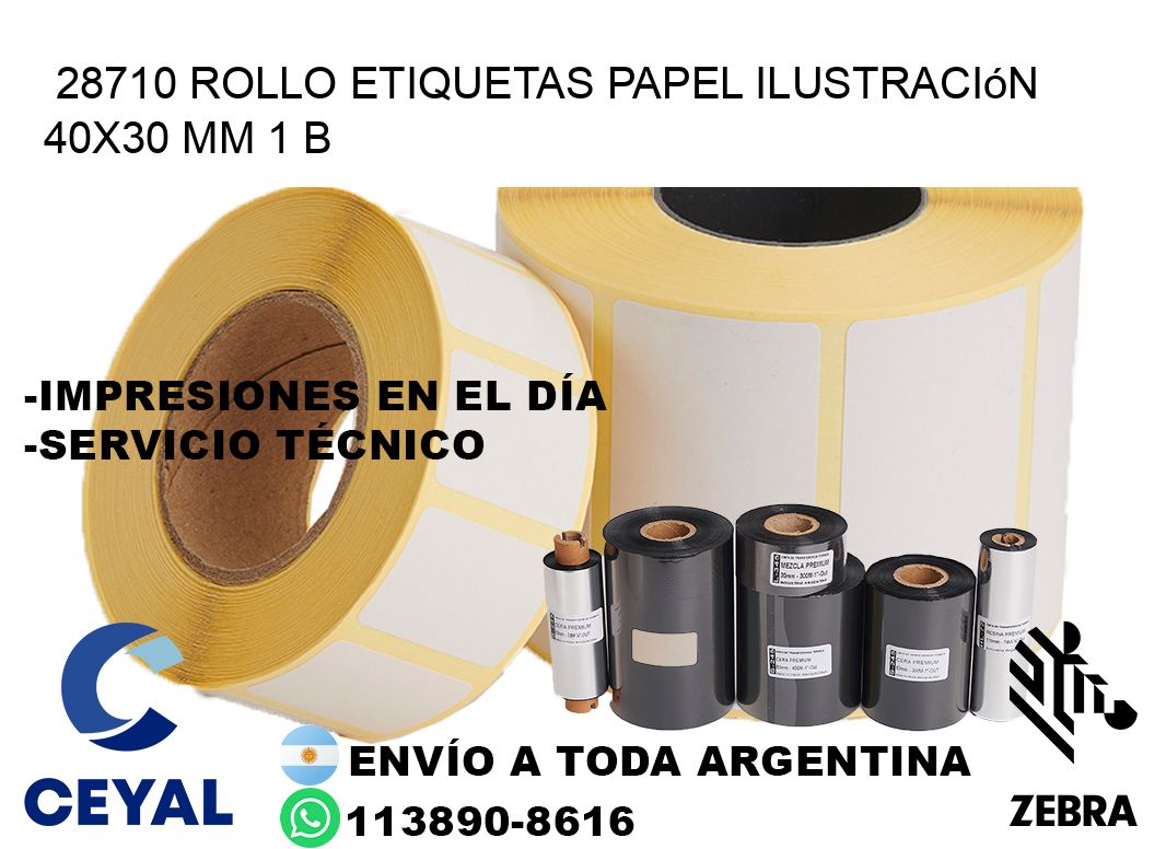 28710 Rollo Etiquetas Papel Ilustración 40×30 Mm 1 B