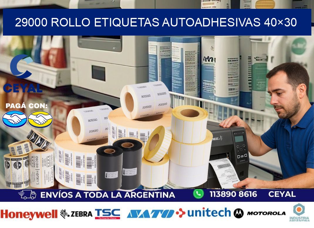 29000 Rollo Etiquetas autoadhesivas 40×30
