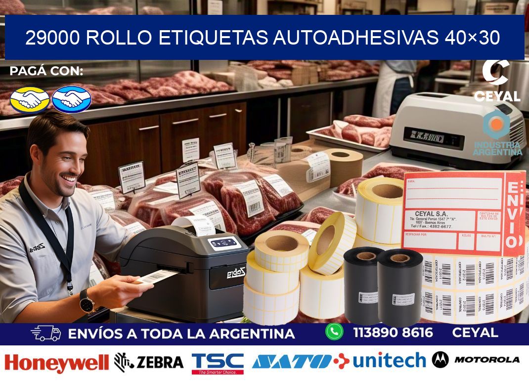 29000 Rollo Etiquetas autoadhesivas 40×30