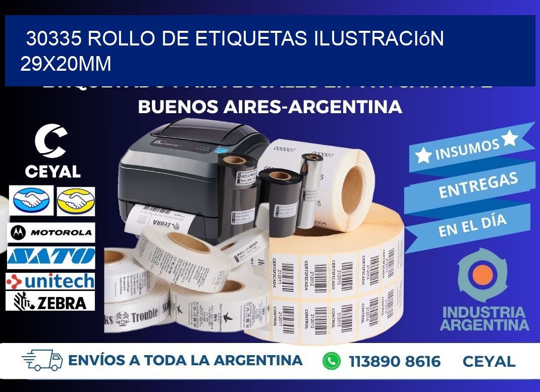 30335 Rollo De Etiquetas Ilustración 29x20mm