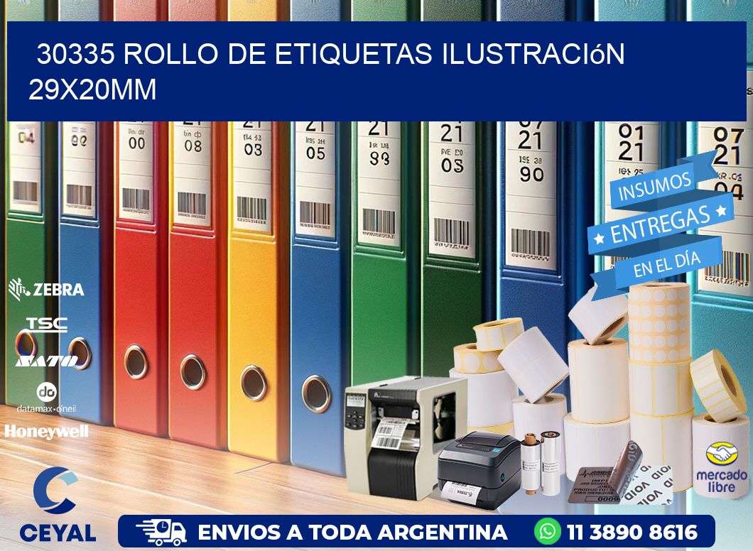 30335 Rollo De Etiquetas Ilustración 29x20mm