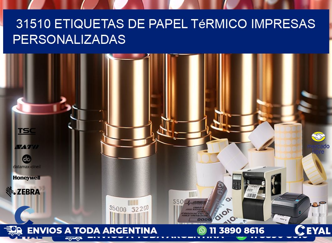 31510 Etiquetas de papel térmico impresas personalizadas