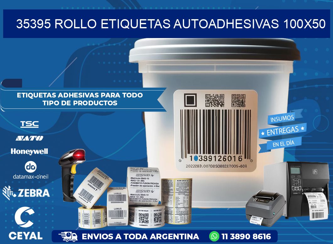 35395 Rollo Etiquetas autoadhesivas 100×50